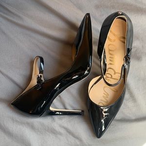 Sam Edelman Patent Black Heels, Size 9